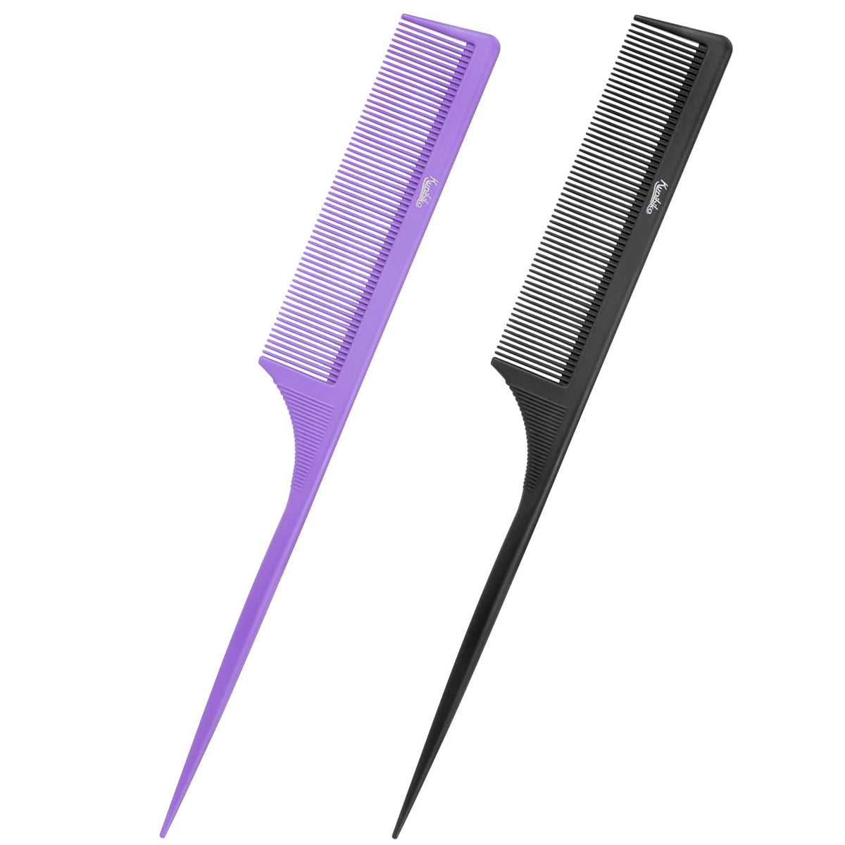 Kunihiko rat tail carbon fiber closeup highlighting anti-static, smooth glide.