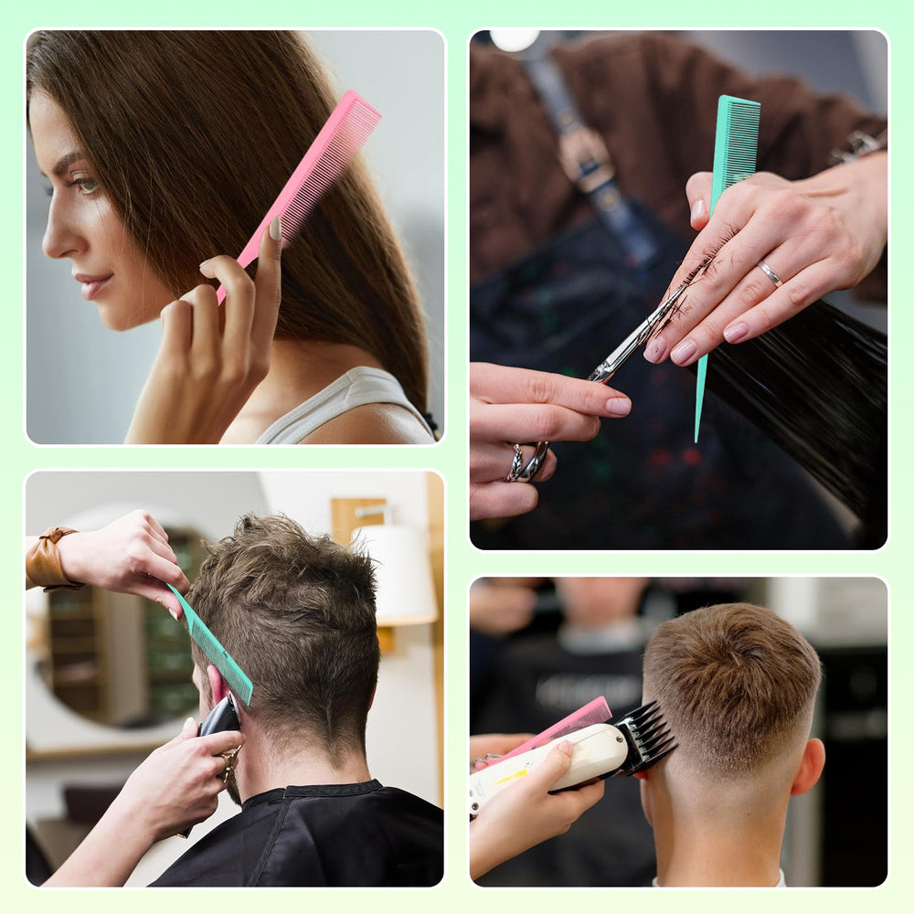Kunihiko rat-tail comb two-pack offers versatile grooming at home or salon.