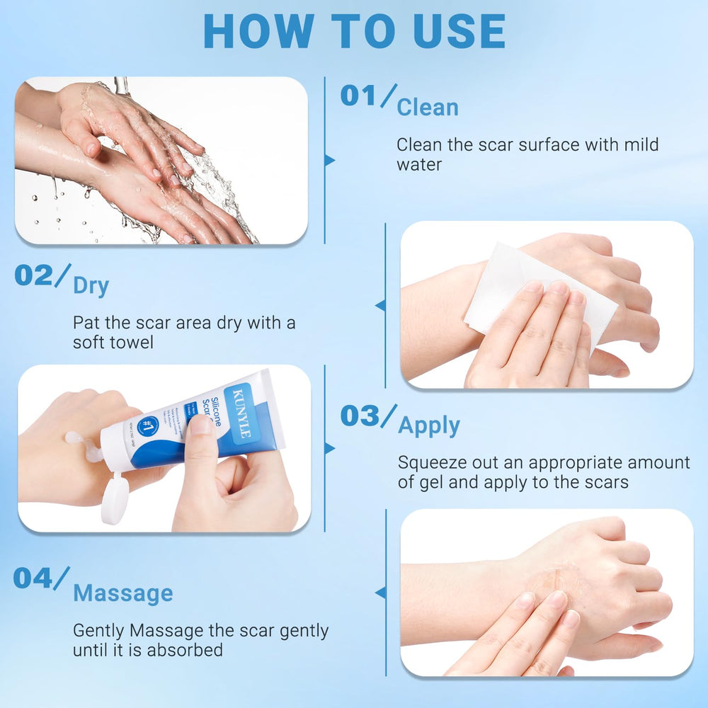 Kunyle scar gel used in daily routine morning or night care.