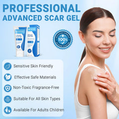 Kunyle silicone scar gel application demonstrates smooth absorption.