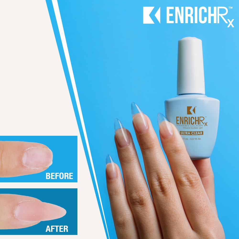 KUPA GelFinity EnrichRx nail-structure-build demonstrates natural-looking strength.