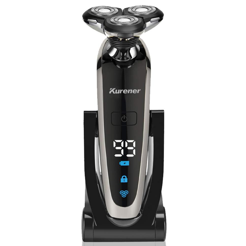 Kurener stand charging station keeps razor tidy and ready