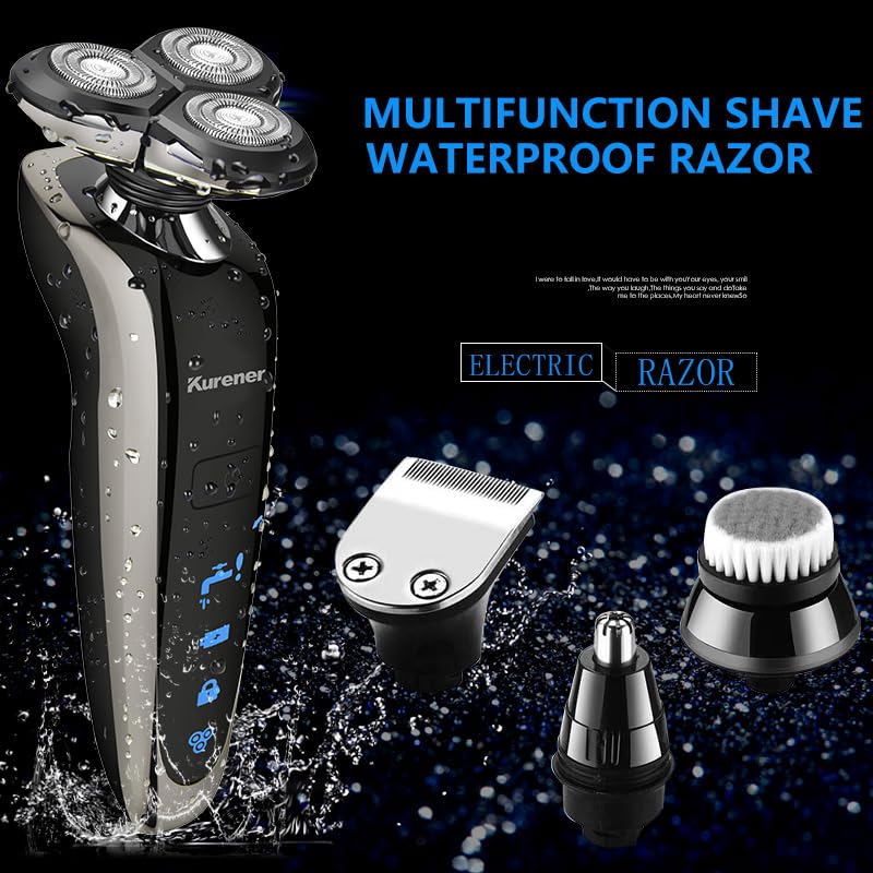 Kurener waterproof shaver under tap for easy cleaning