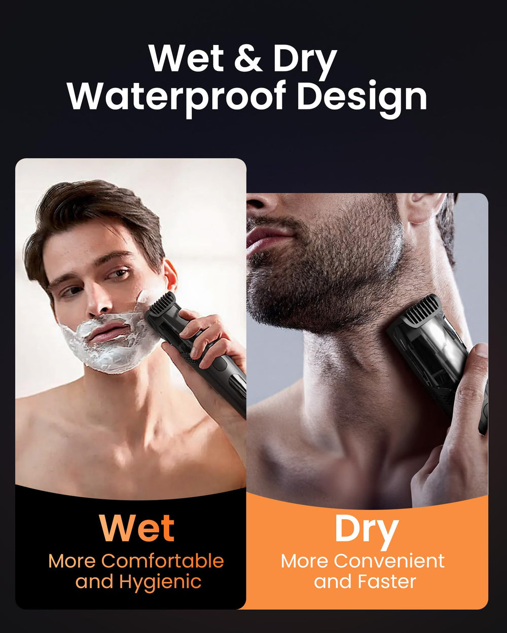 kurtmark vacuum beard trimmer 20-length settings for versatile facial styling
