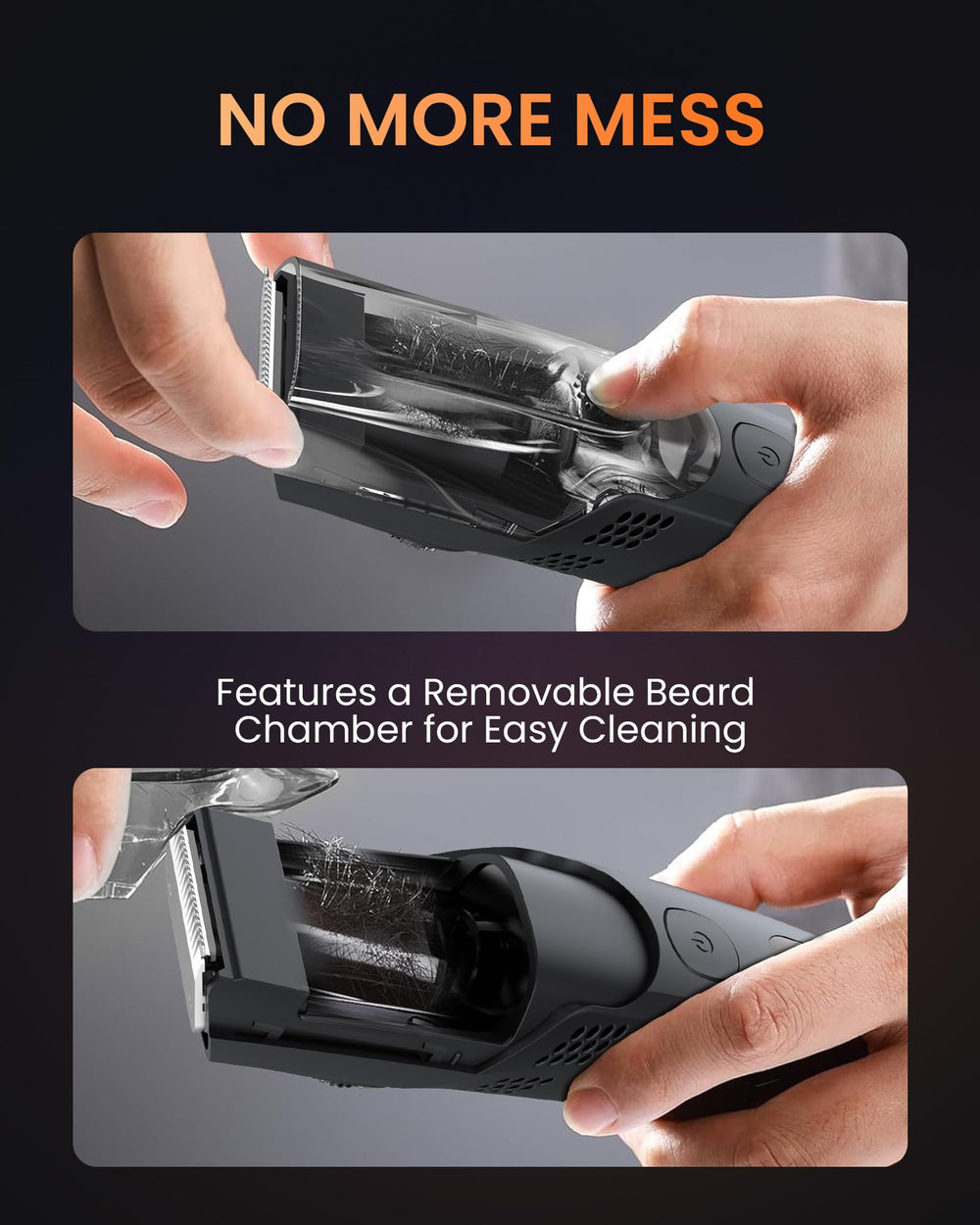 kurtmark vacuum beard trimmer long-lasting battery supports cordless use