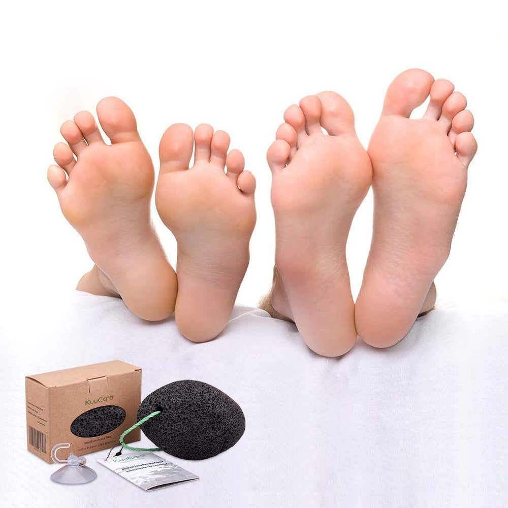 KuuCare lava pumice stone scraping dry skin on heel