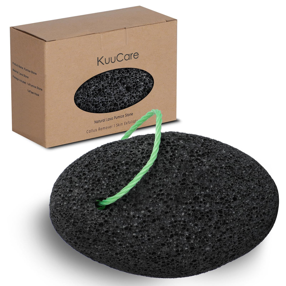 KuuCare feet pumice stone with volcanic texture for gentle exfoliation and smooth heels