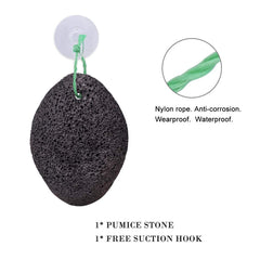 KuuCare pumice stone in use during a pedicure for dead skin removal