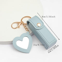 Kuuguu lipstick holder keychain in white supports easy organization during travel