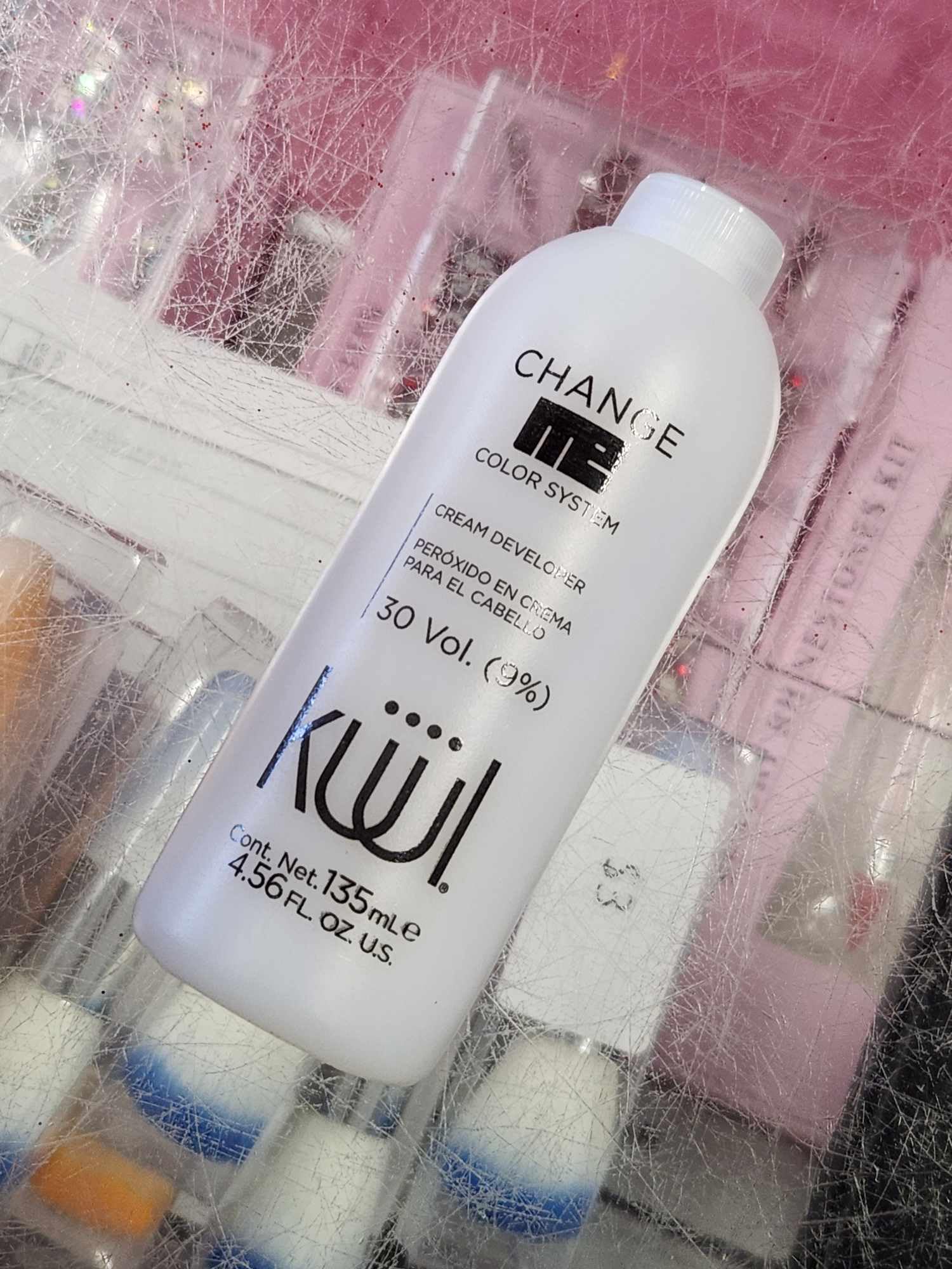 Fantasy Nails Kuül Change Me peroxide 30vol cream developer bottle and cap for easy measurement