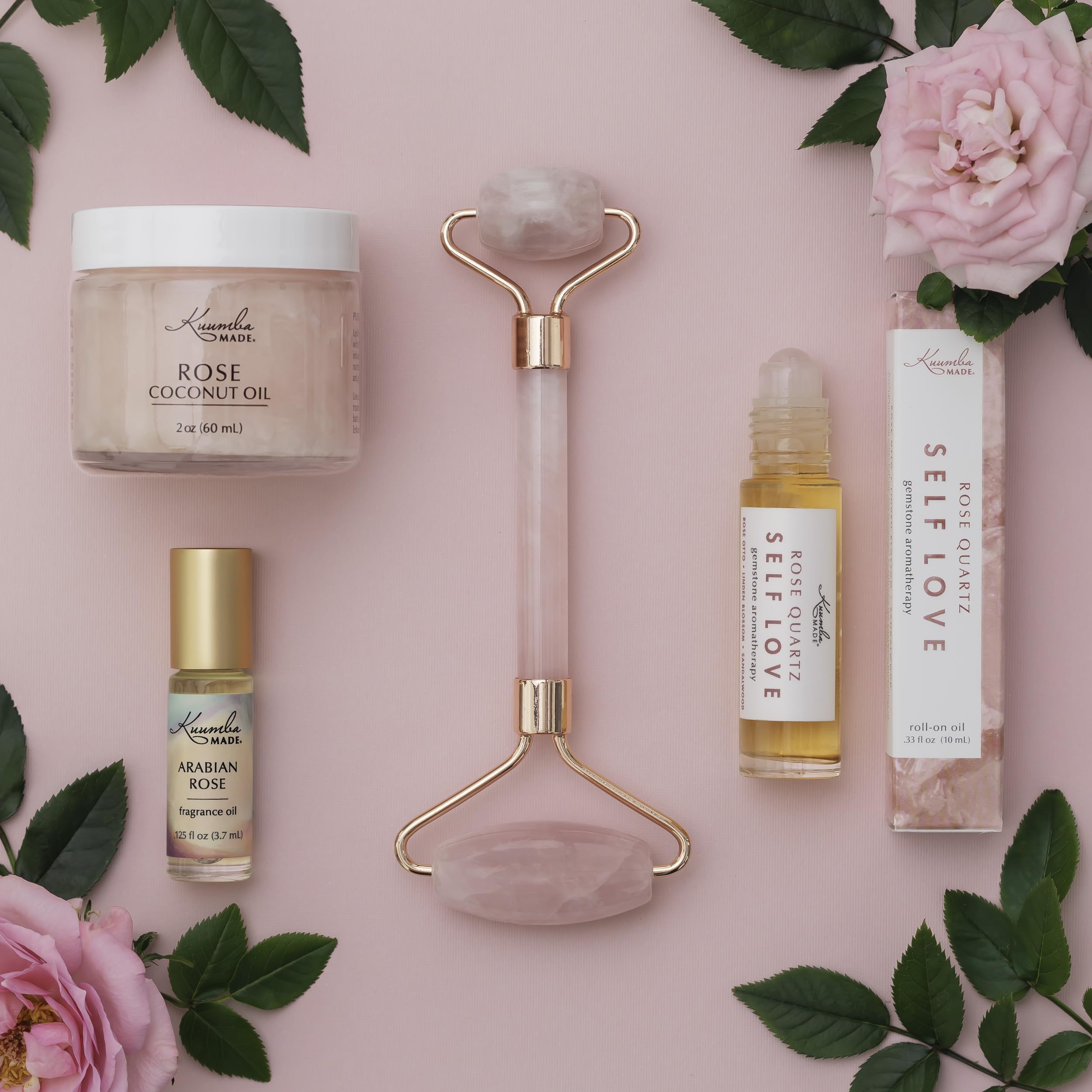 Kuumba Made bottle inside purse demonstrating portable fragrance for touch-ups