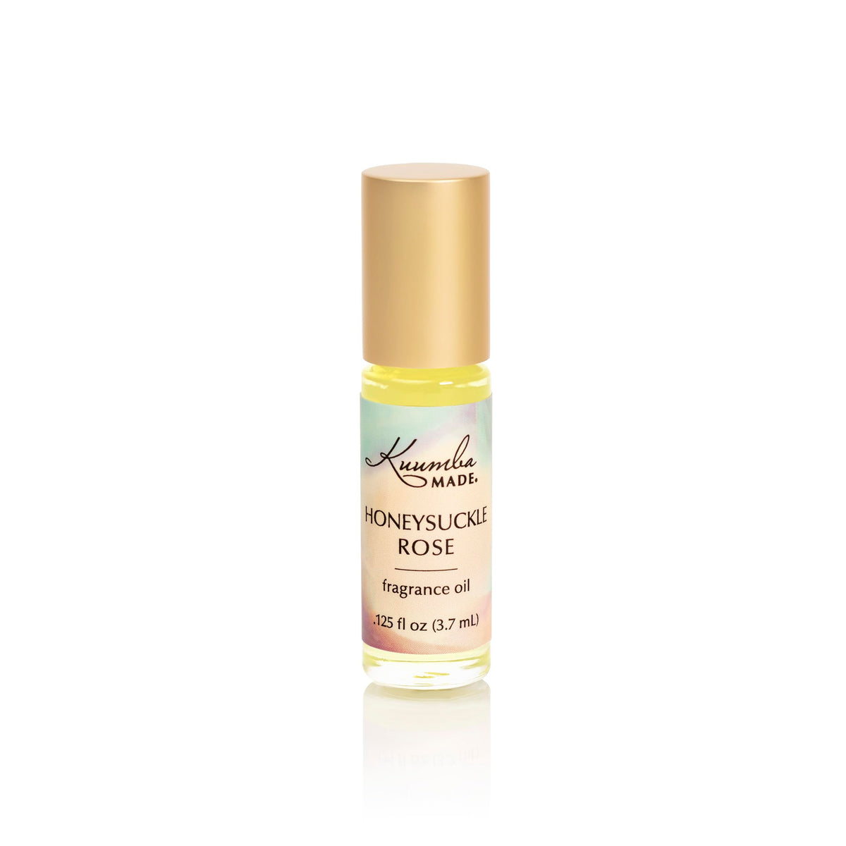 Kuumba Made Honeysuckle Rose roll-on bottle for everyday wear with a long-lasting floral scent.