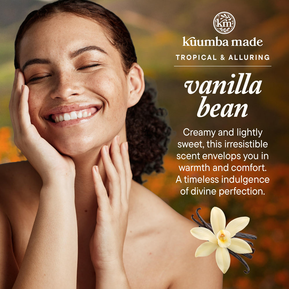 Close-up of cap on Kuumba Made Vanilla Bean Fragrance Oil for compact travel use.