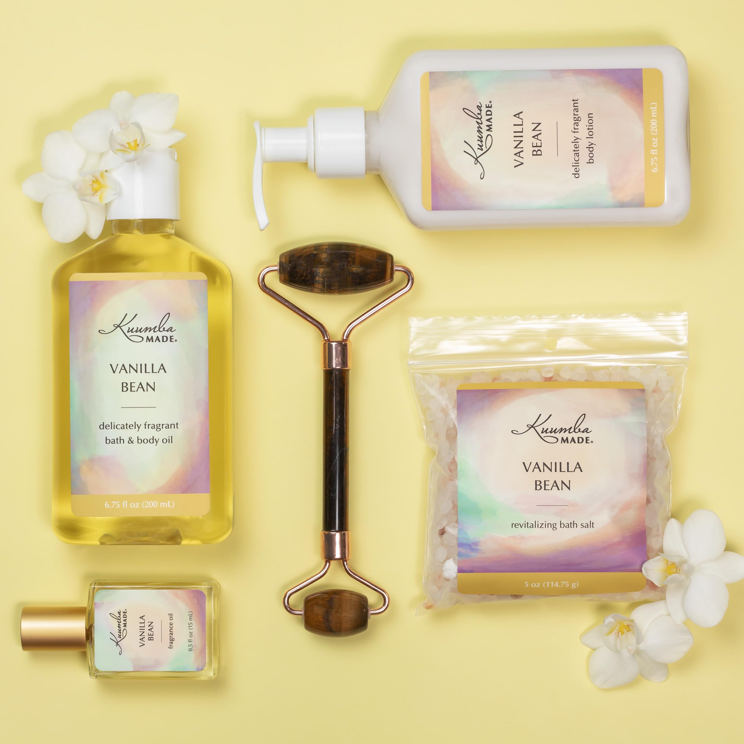 Kuumba Made Vanilla Bean Body Lotion packaging shows 6.75 oz, ideal for daily use.