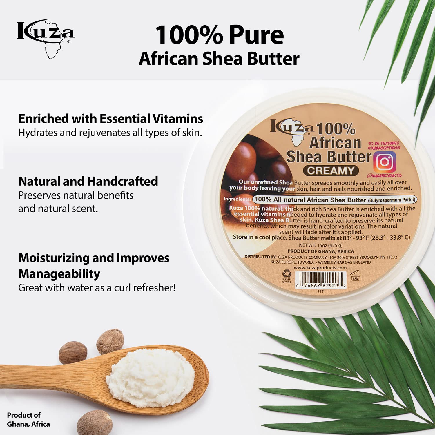 Kuza shea butter textured hair application demonstrates curl refreshment and manageability.