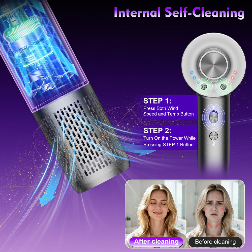 KVINEEN hair dryer diffuser and concentrator attachments enable versatile salon-quality looks.