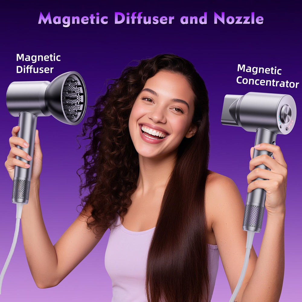 KVINEEN hair dryer frost-gray finish complements modern bathrooms while delivering powerful, quiet performance.