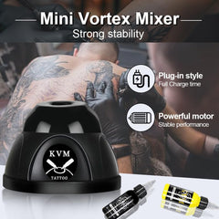 KVM Mini Vortex Mixer non-slip base stabilizes during operation.