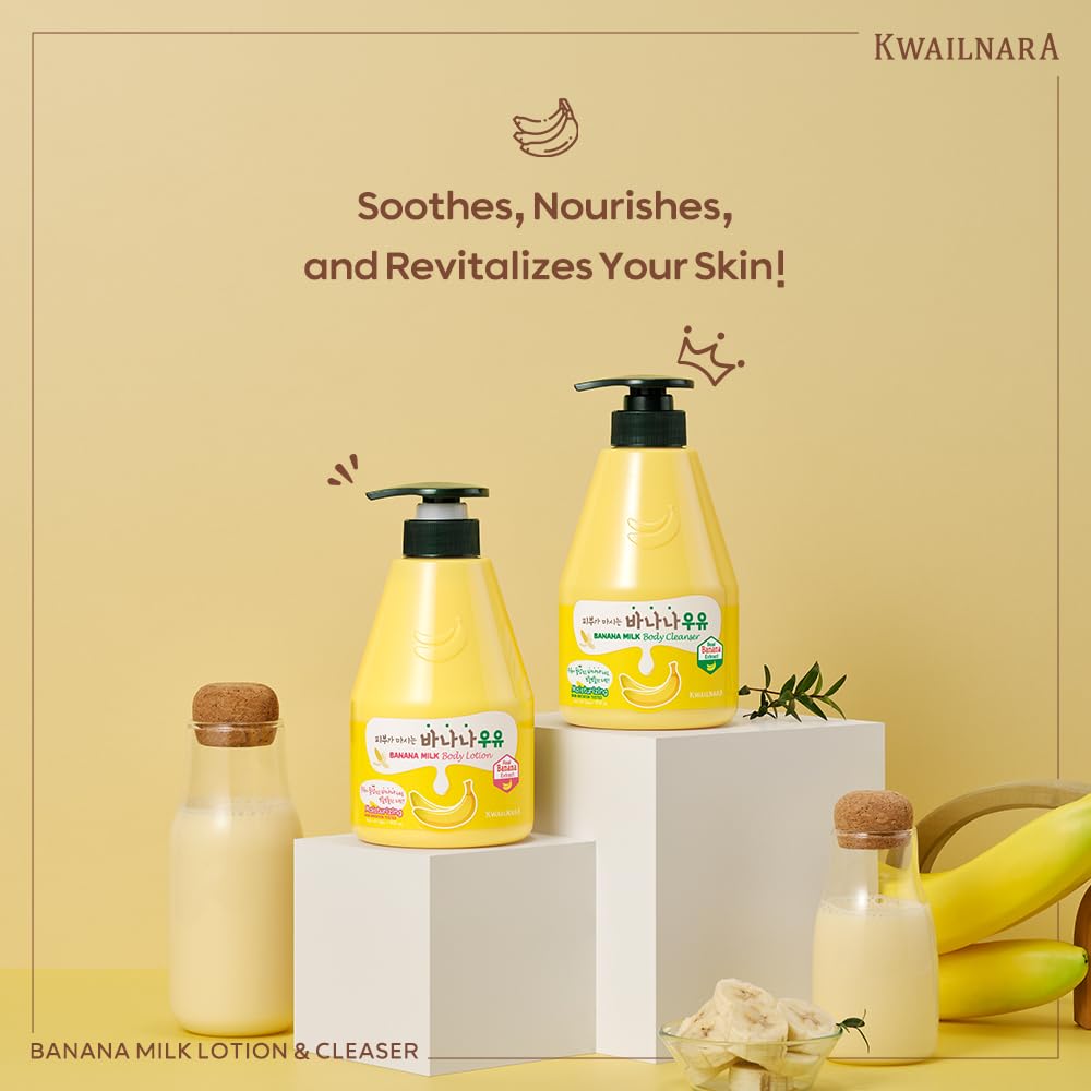 Kwailnara Banana Milk Body Wash lather closeup — rich foam for everyday moisture