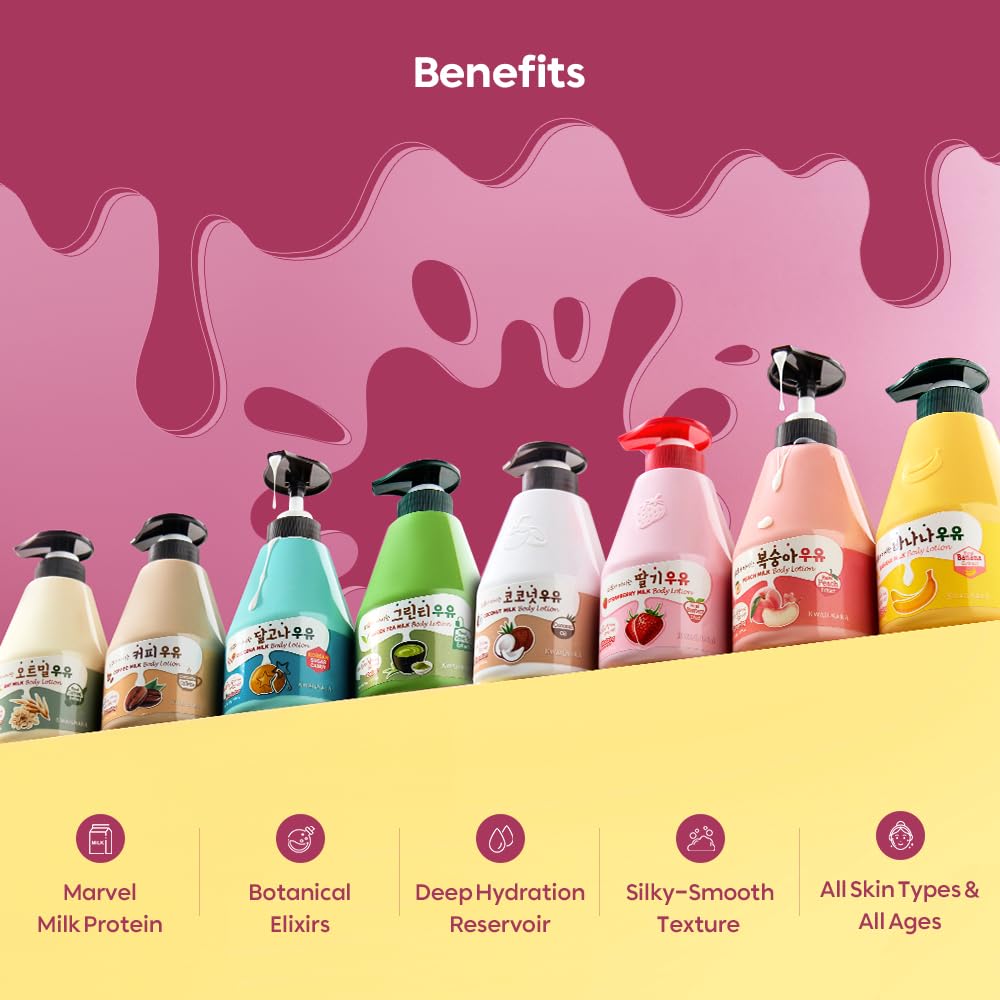 Kwailnara Coconut Milk Body Lotion application in hand showing easy spread