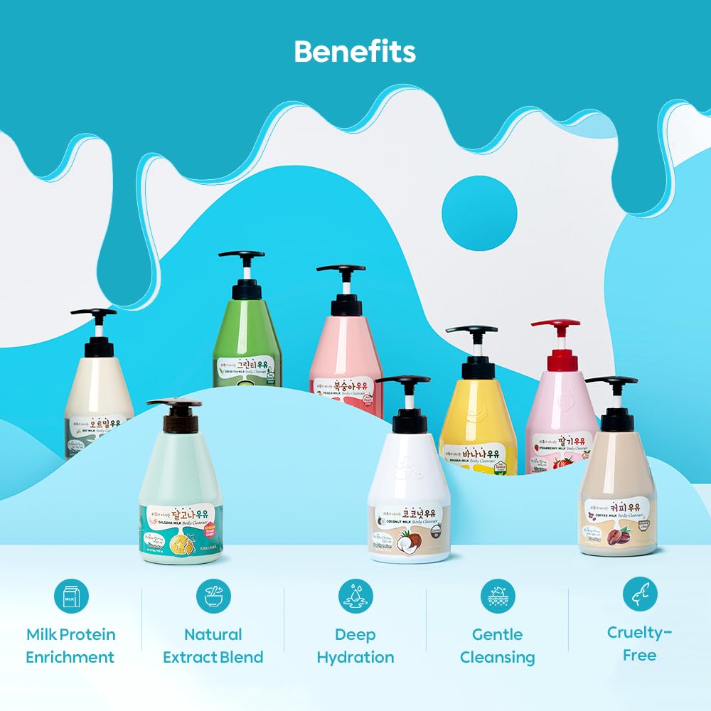 Kwailnara Coffee Milk Body Wash ingredients feature coffee extract and milk proteins.