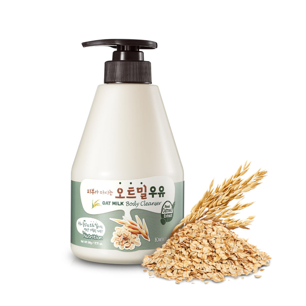 Kwailnara Oat Milk Body Wash bottle demonstrates nourishing daily cleanse