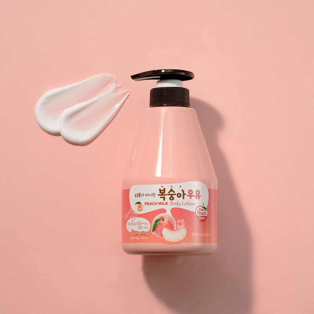 Kwailnara Peach Milk Packaging highlights safe, cruelty-free formula.