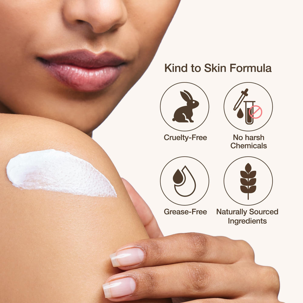 Kwailnara Rice Milk Body Lotion applied to forearm demonstrates non-greasy feel