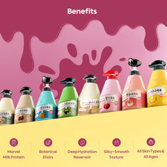 Kwailnara WELCOS Rice Milk Body Lotion with milk proteins supports elasticity