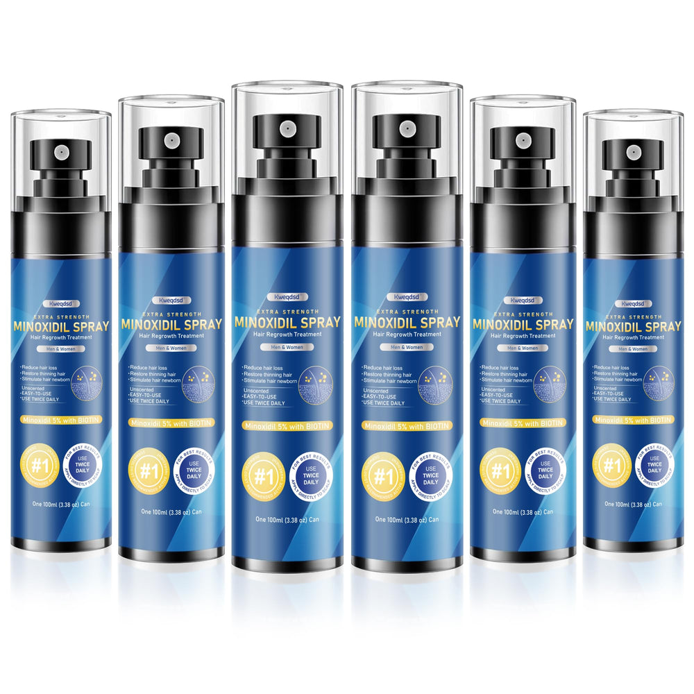 Kweqdsd 5% minoxidil spray bottle for thicker hair and beard growth.