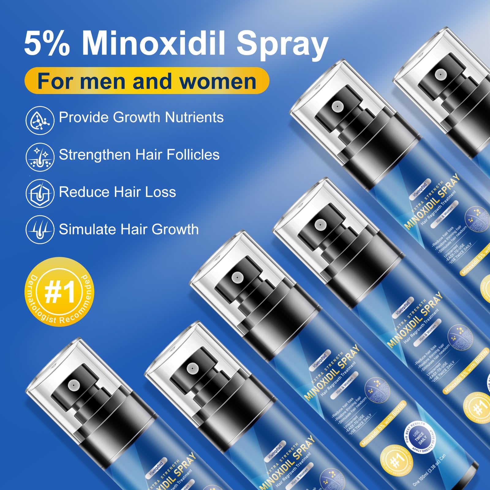 Kweqdsd minoxidil application on scalp demonstrates targeted hair care.