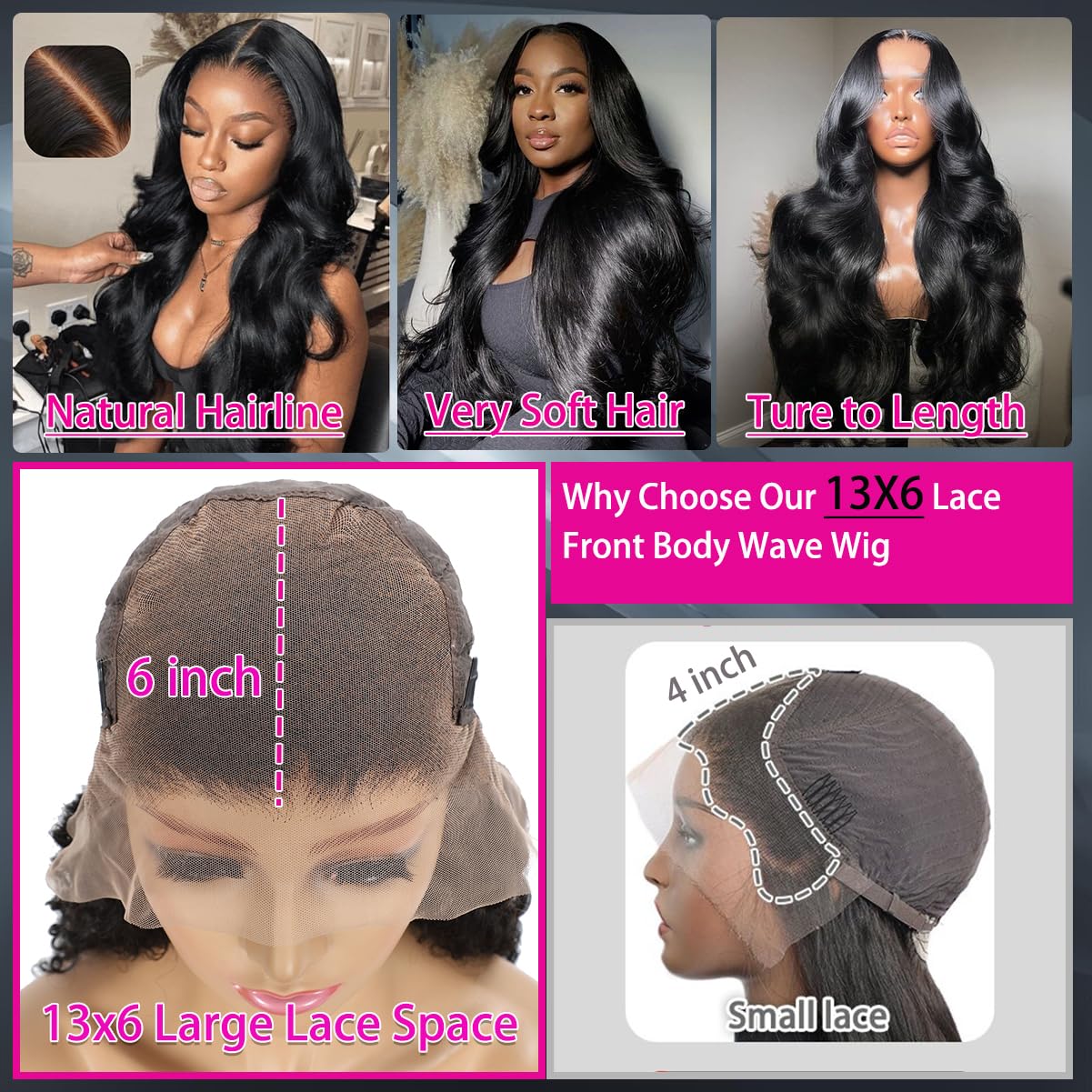 KXBKXB pre-plucked natural hairline for easy daily styling.