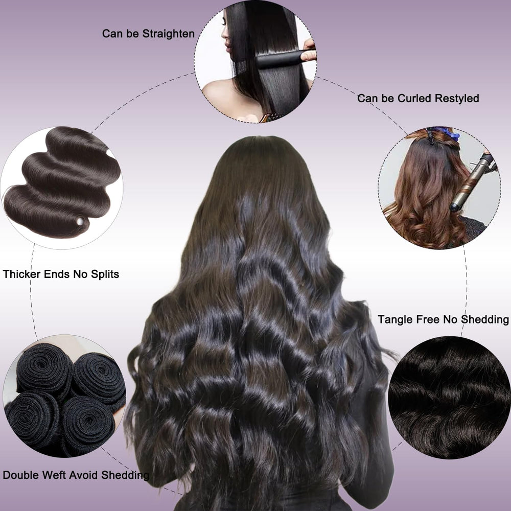 KXRO 12A body-wave bundles 20 inch offer natural shine and versatile styling options