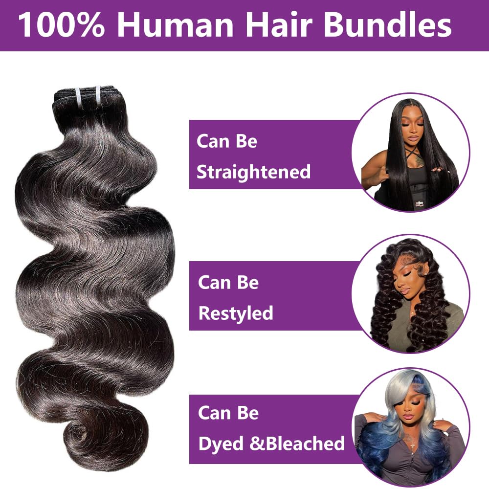 KXRO 12A body-wave bundles 22 inch provide full look with easy heat styling