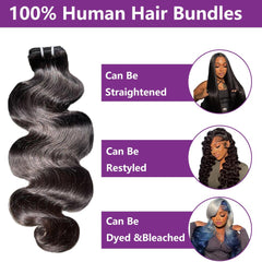 KXRO 12A body-wave bundles 22 inch provide full look with easy heat styling