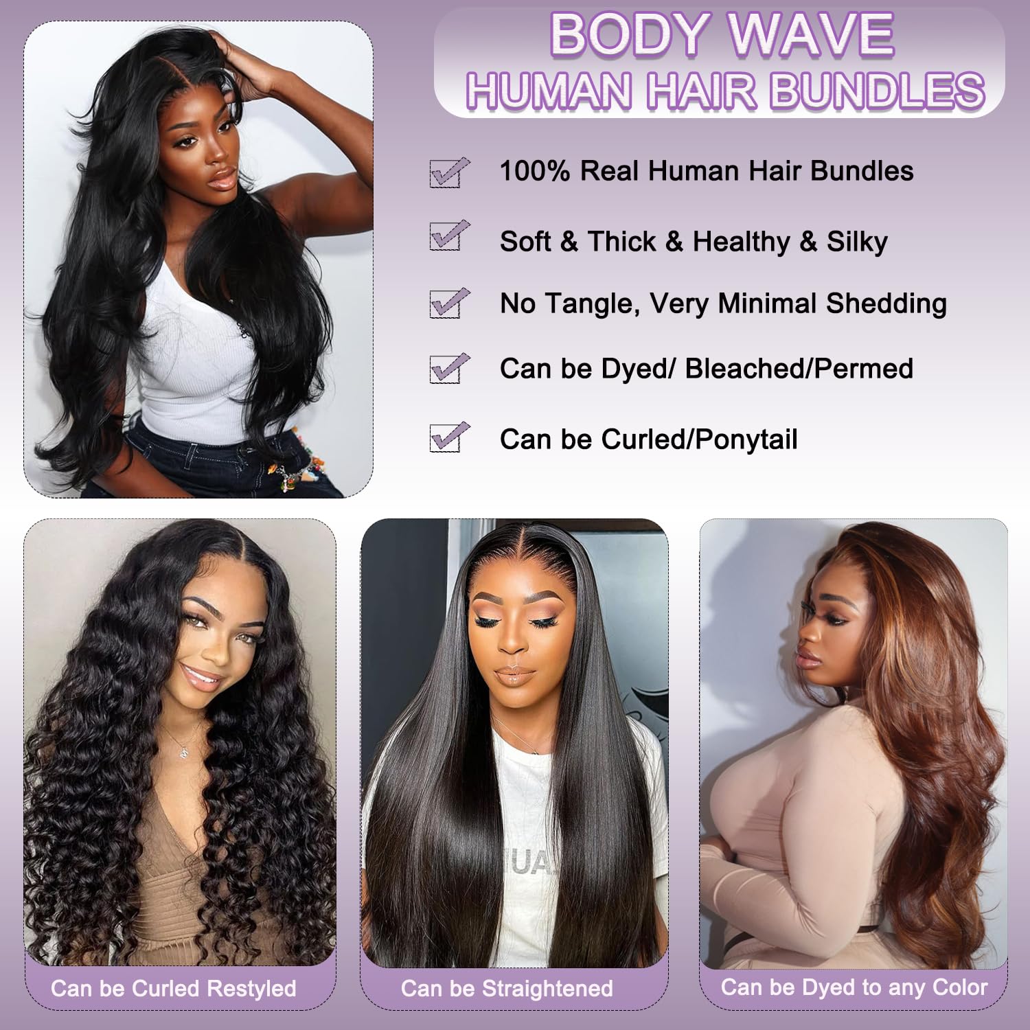 KXRO virgin-hair extensions 4 bundles 400g deliver solid density for fuller looks