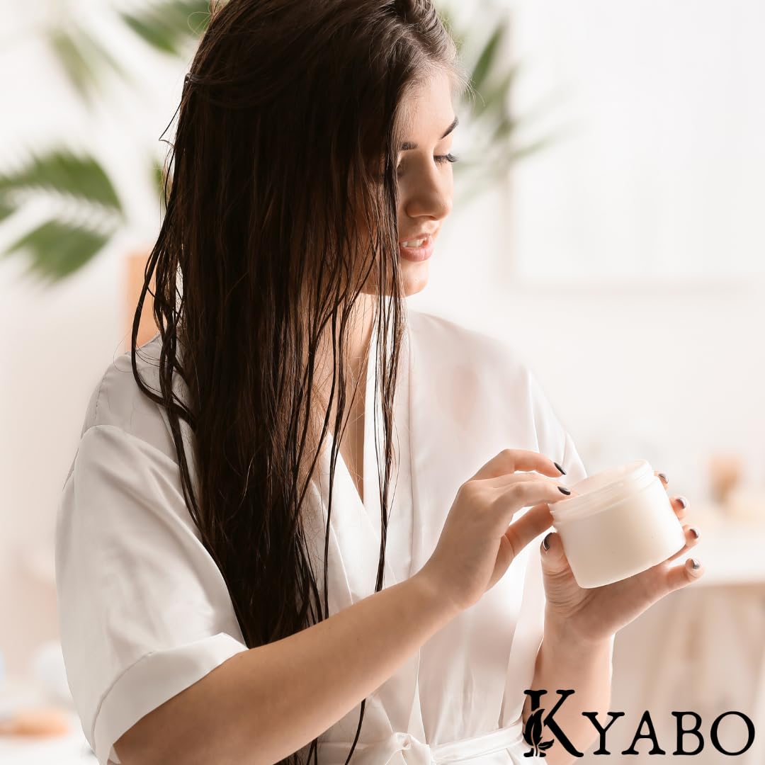Kyabo Lanolin mustache wax application for grooming and hold.