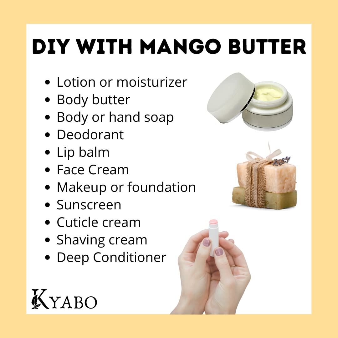 Kyabo Mango Butter for lip balm creation and nourished lips.
