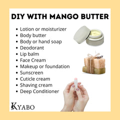 Kyabo Mango Butter for lip balm creation and nourished lips.