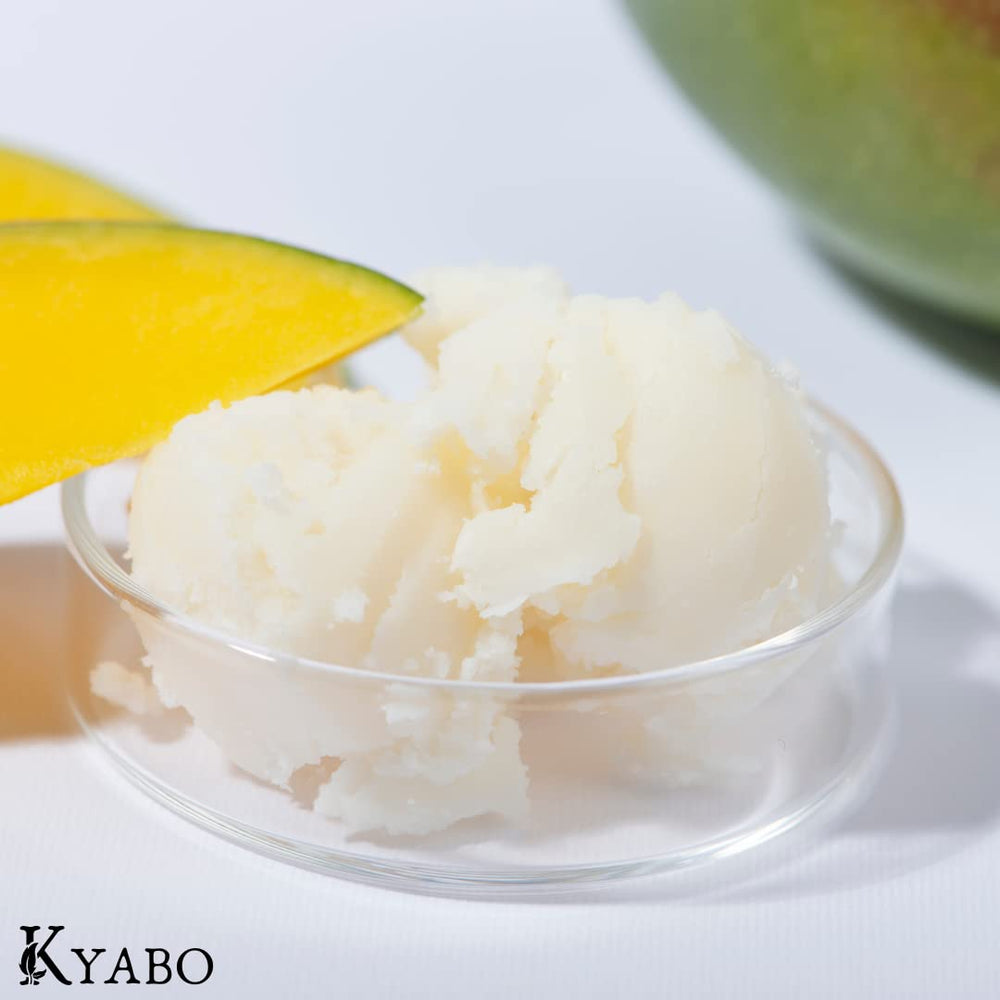 Kyabo Mango Butter used in DIY body butter projects for at-home care.