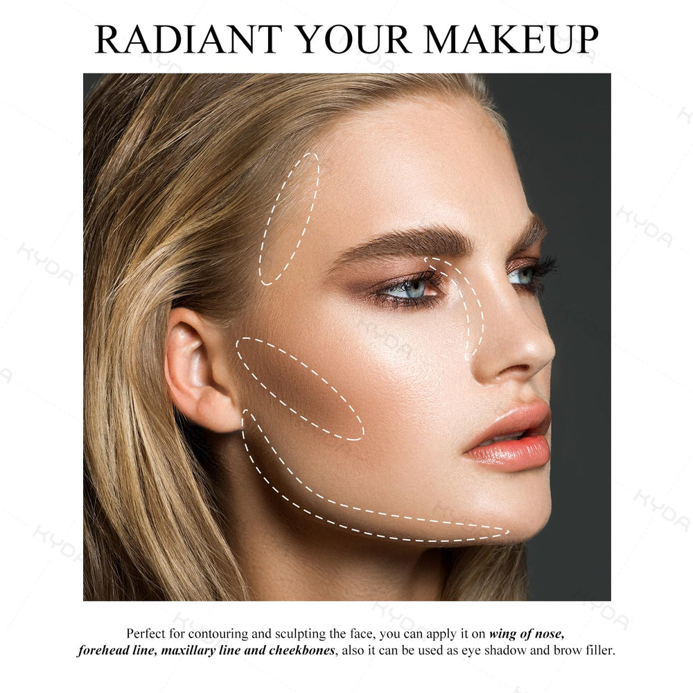 KYDA baked powder supports breathable, lightweight wear for all skin types.