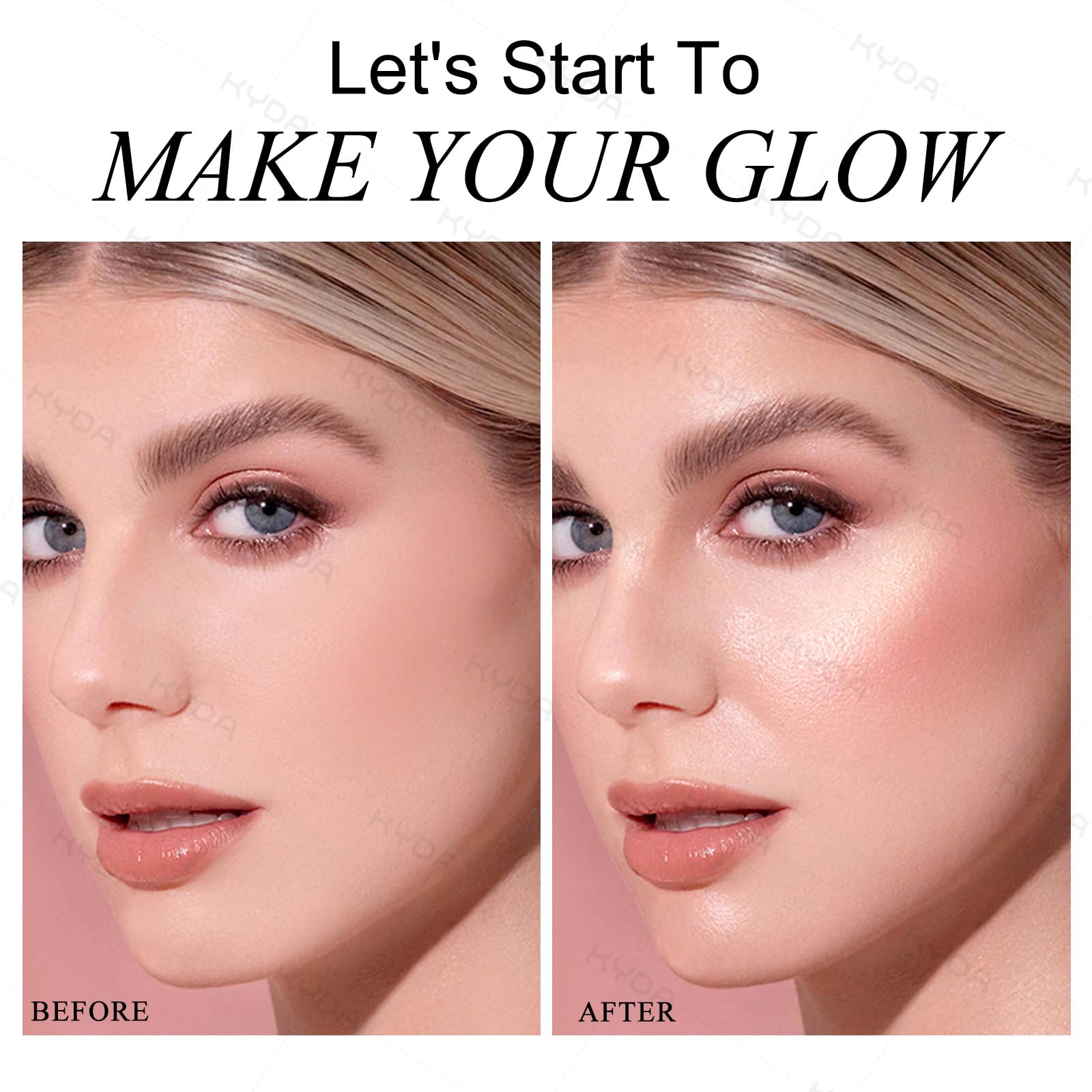 KYDA compact palette open view ready for on-the-go makeup touch-ups.