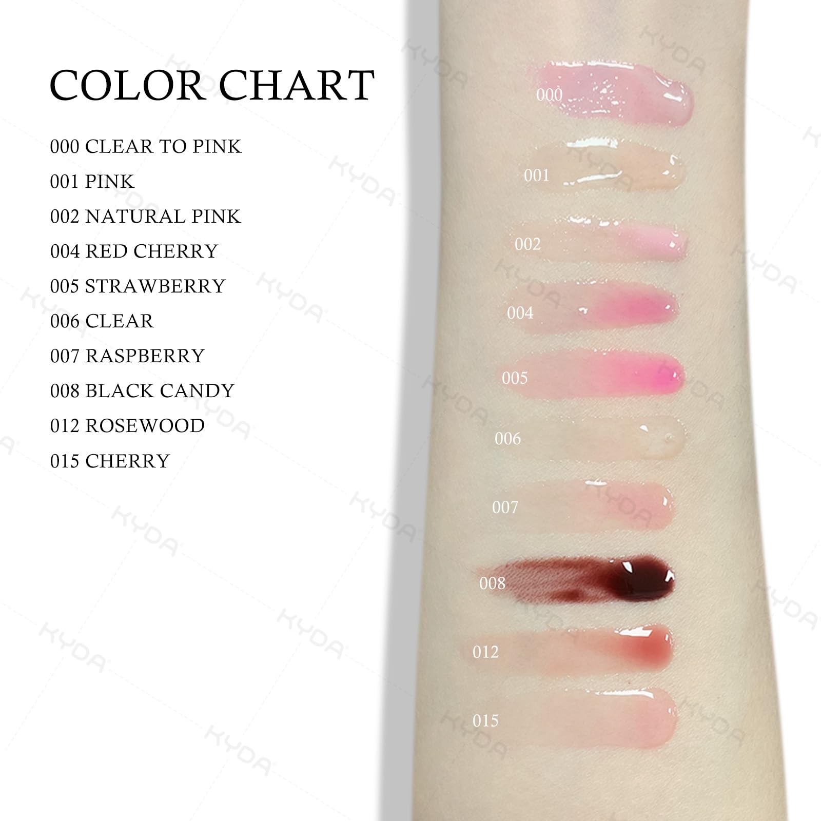 KYDA Lip Glow Oil packaging and tube with pink branding