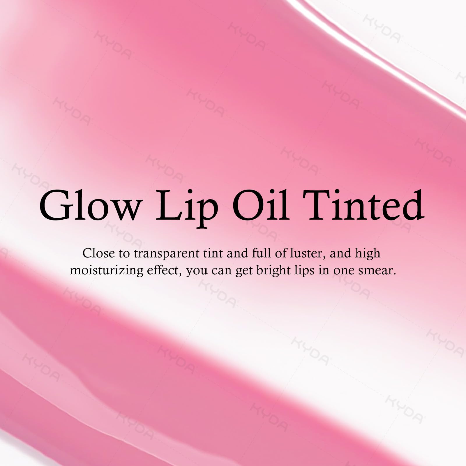 KYDA Lip Glow Oil swatch #009 color-changing tint and glow