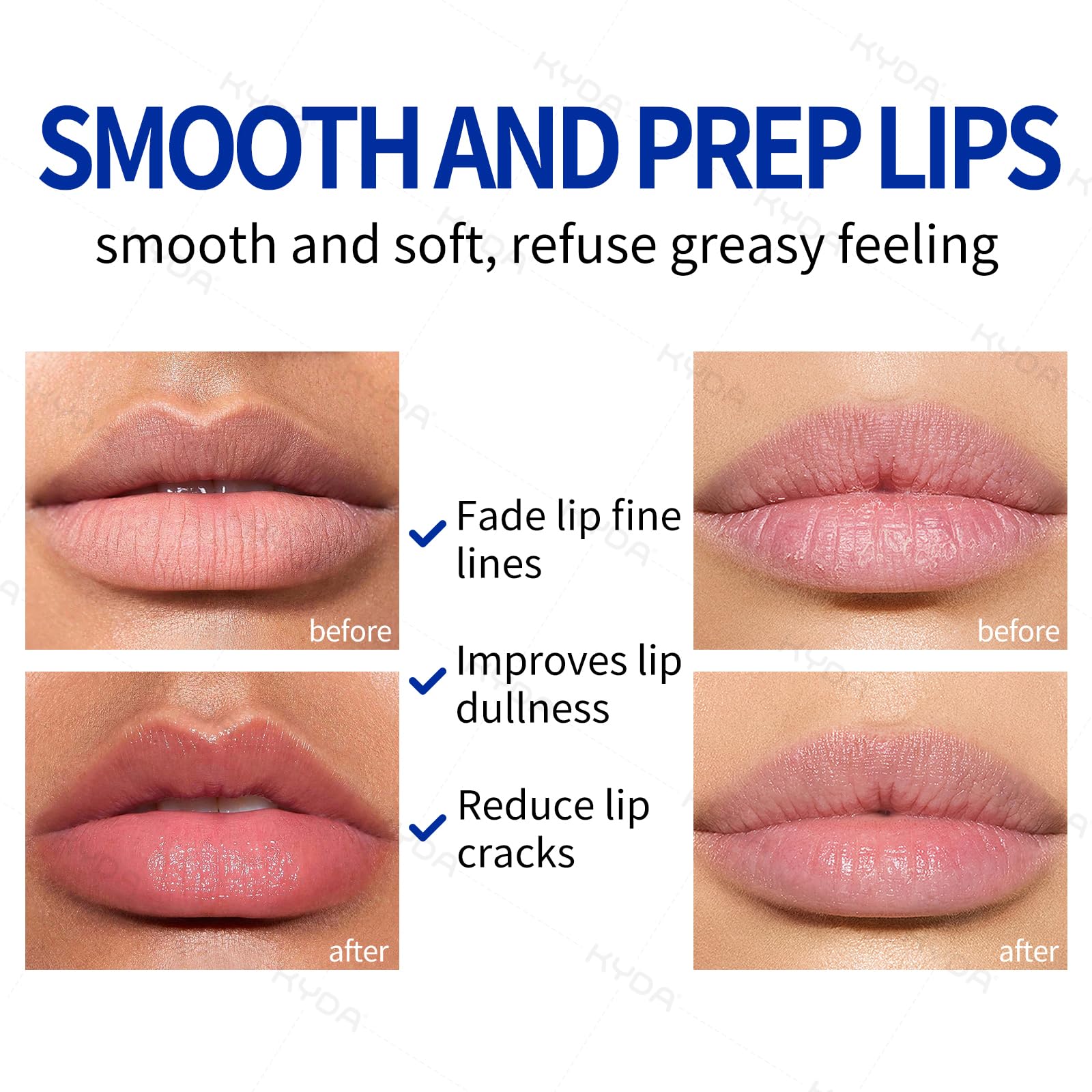 KYDA lip primer preps lips before lipstick for better adhesion.