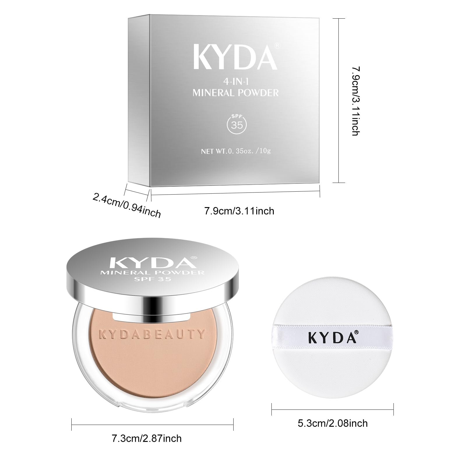 KYDA mineral powder skin-friendly formula suitable for sensitive skin types