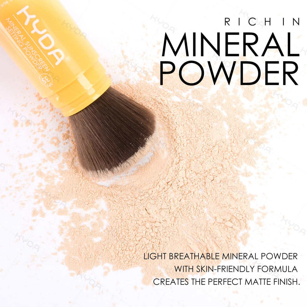 KYDA lightweight breathable powder feels sheer on the skin.