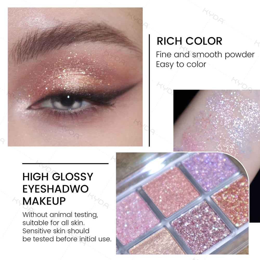 KYDA pearly shimmer eyeshadow detail for luminous highlights and soft blending
