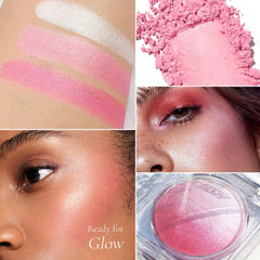 KYDA Pink Glow Highlighter powder delivers a subtle, radiant glow for everyday shine.