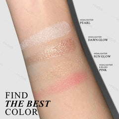 KYDA silky smooth texture baked powder blends effortlessly for seamless color.